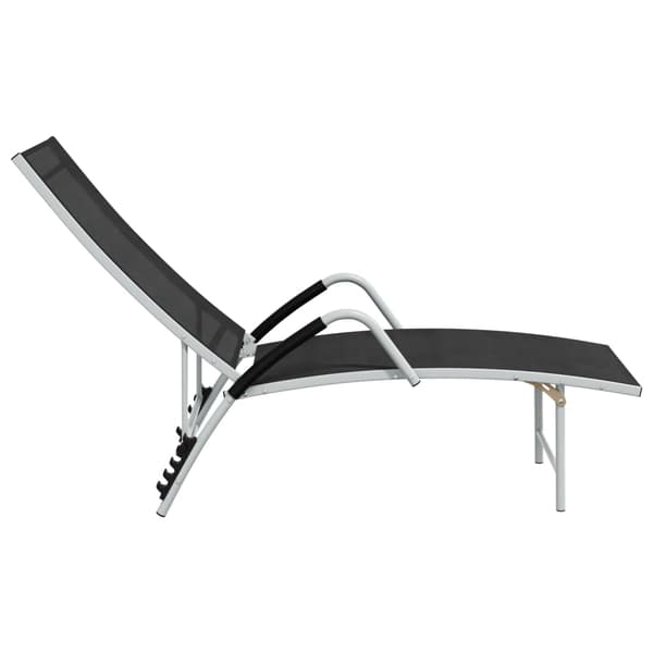 vidaXL liggestol i textilene og aluminium, sort