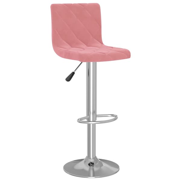 vidaXL Barstolar, set om 2, rosa, klädda i sammet