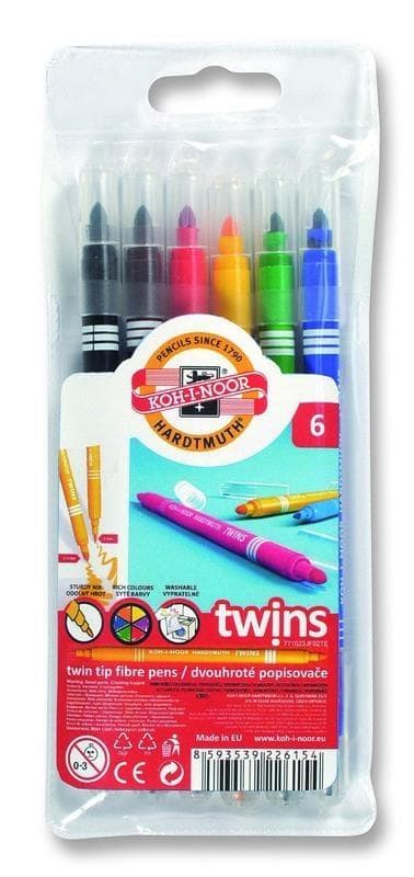 Twins tuscher i 6 farver