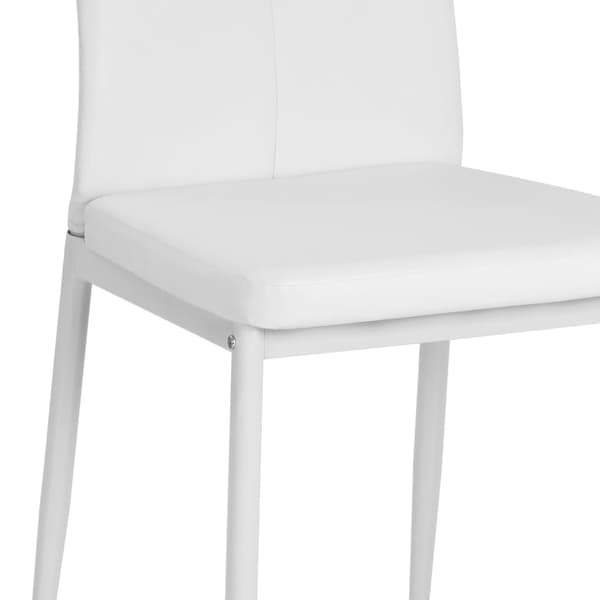 vidaXL Matstolar, set om 6, vit, konstläder