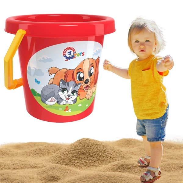 Färgglad hink för sand och vatten MIX