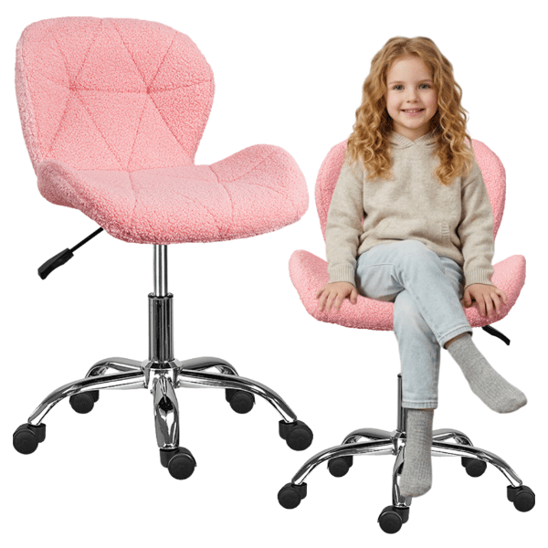 Luca bouclé kontorsstol rosa
