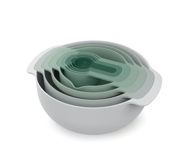 Nest 9 Plus skål- och mätkoppset, Sage / Joseph Joseph