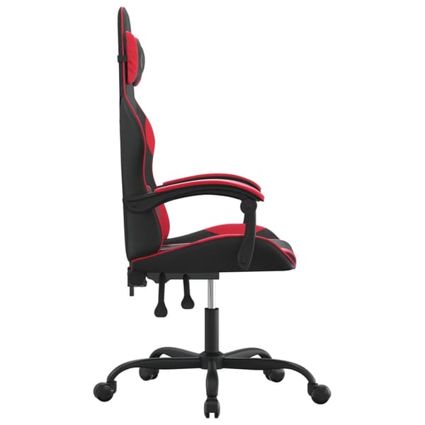 vidaXL gamingstol, sort og rød, kunstlæder