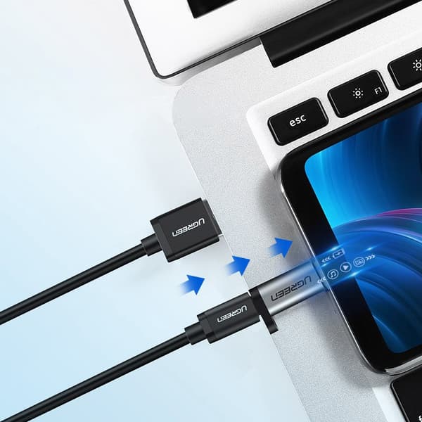 USB-C till micro-USB-adapter – grå