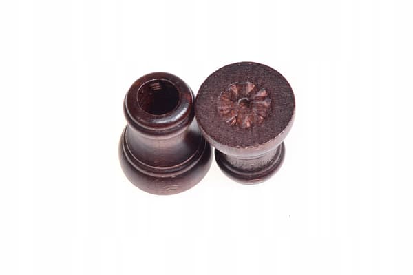 Dubbel träkonsol för gardinstång diameter 28 mm Mahogny 2 st