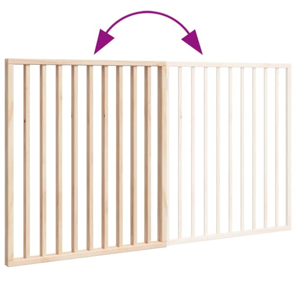 vidaXL foldbart sikkerhedsgitter til hunde, 2 paneler, 160 cm