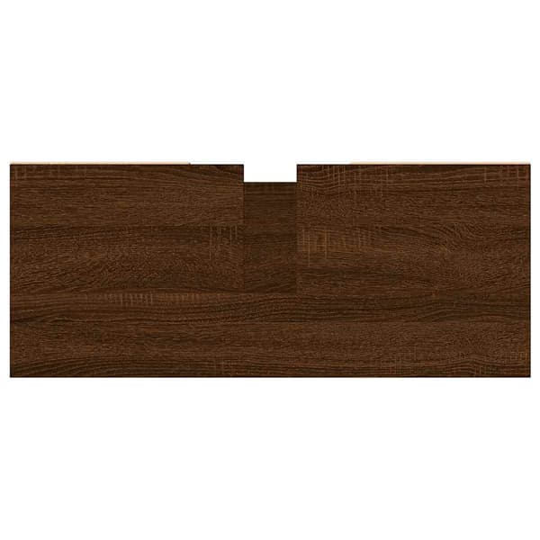 vidaXL badeværelsesskab brunt egetræ 80x33x60 cm