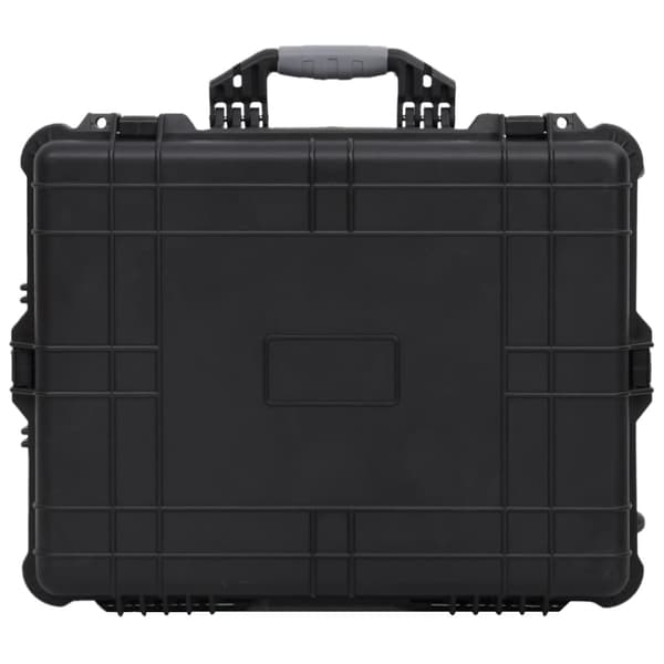 vidaXL flightcase, sort, 63x50x23 cm, PP