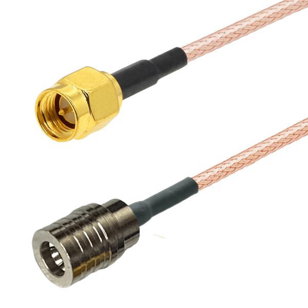 Pigtail QMA-stik / SMA-stik RG316 1m