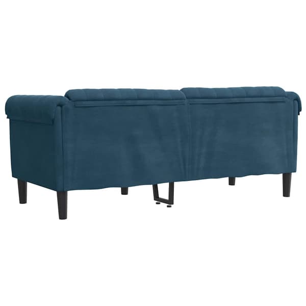 vidaXL topersoners sofa blå fløjl