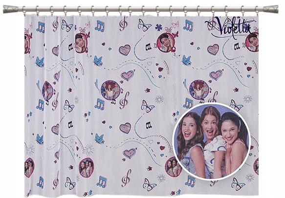 Børne-ungdomsgardin VIOLETTA Disney noder 550x150 TAPE