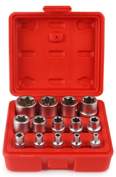 Torx-hylsyt E4-E24, 14-osainen sarja