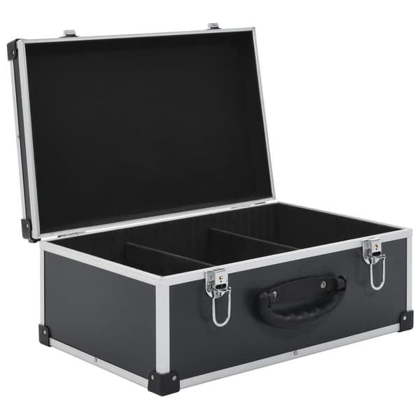 vidaXL 60-disks CD-etui, aluminium, ABS, sort