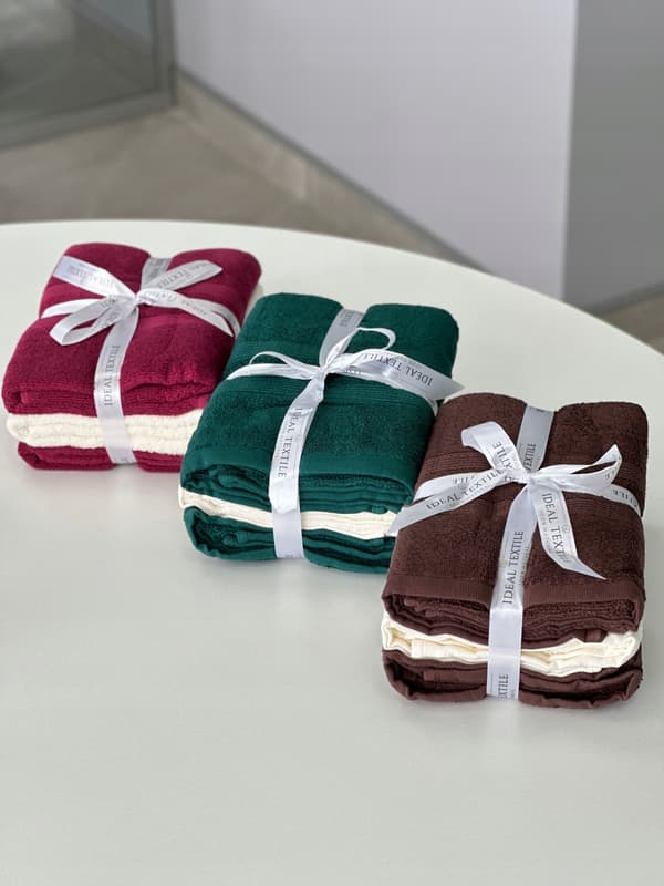 3x set tjocka absorberande badhanddukar i bomull, present, 50x90 cm