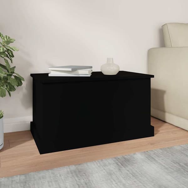 vidaXL kommode, sort, 70x40x38 cm, træbaseret materiale