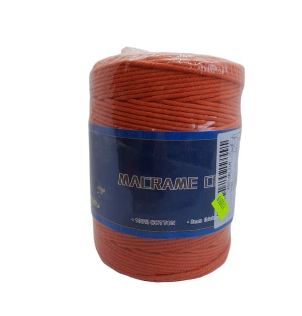 Makramé-reb 3 mm, 100% bomuld 300 m