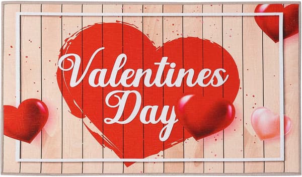 Dørmåtte 40x60 til Valentinsdag