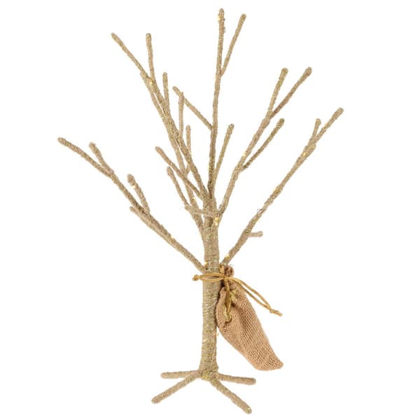 Julgran guld 30 LED-lampor 40 cm