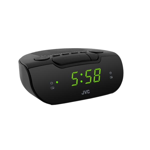 JVC Clockradio RA-E111B AM/FM 0,3W 2 Alarmer Søvn Snooze Sort