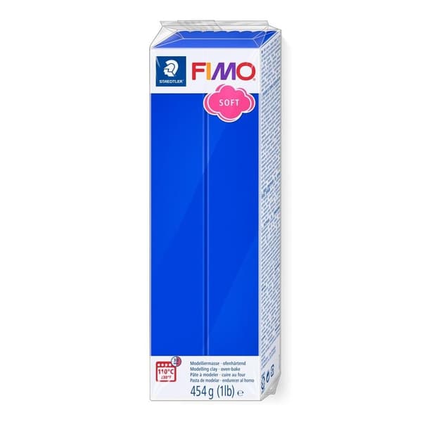 Fimo polymerlera 454g blå
