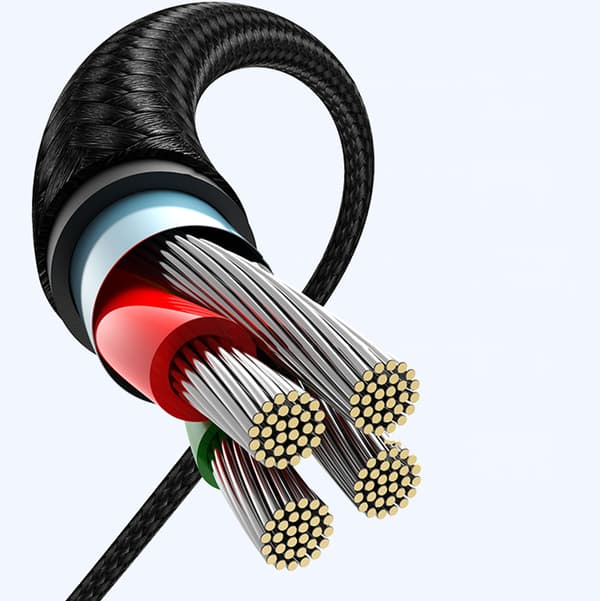 Vinklet USB-C - USB 2.0 480Mb/s 3A 3m sort kabel