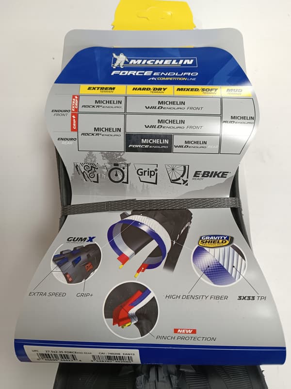 Michelin Force ENDURO bagdæk TLR 27,5x2,35 foldbart elcykeldæk