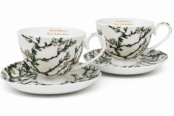 Porslinskoppar set med 2 st 250ml Van Gogh Blommande Mandel