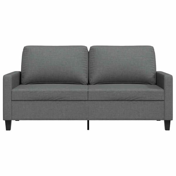 vidaXL 2-sitssoffa, mörkgrå, 140 cm, klädd i tyg