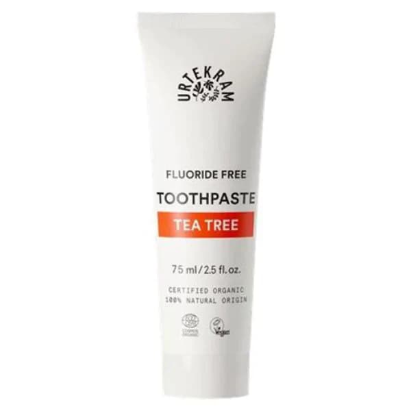 Urtekram Tea Tree-tandkräm utan fluor - 75 ml