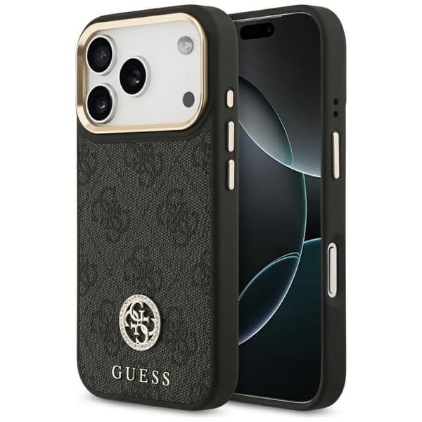 Guess 4G Strass Logo MagSafe-etui til iPhone 17 Pro, sort