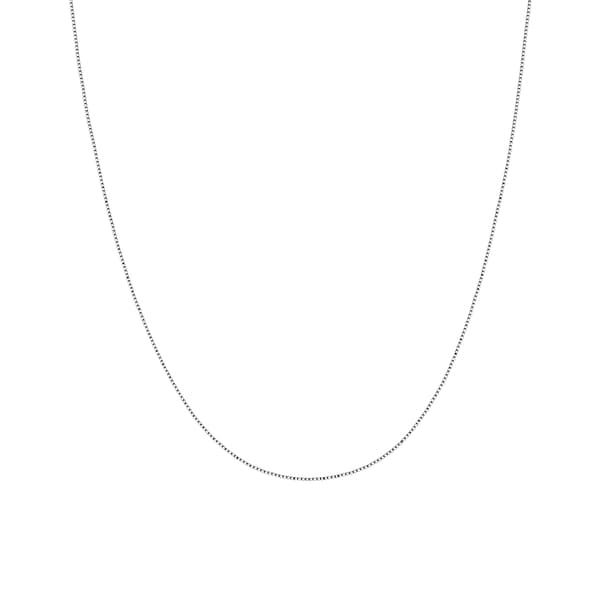 Silverkubkedja, rodiumpläterad 925 silver | 45 cm