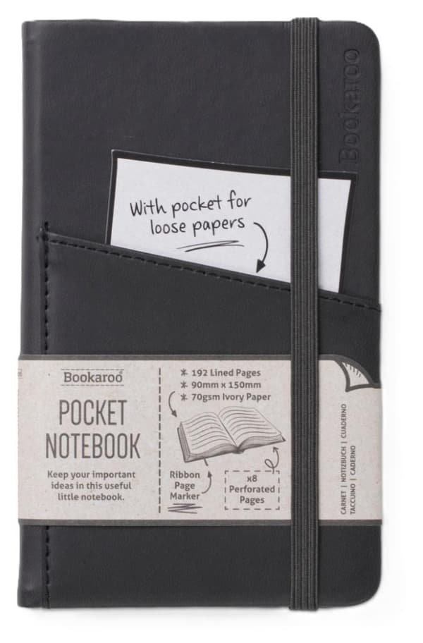 Bookaroo muistikirjatasku A6 - musta