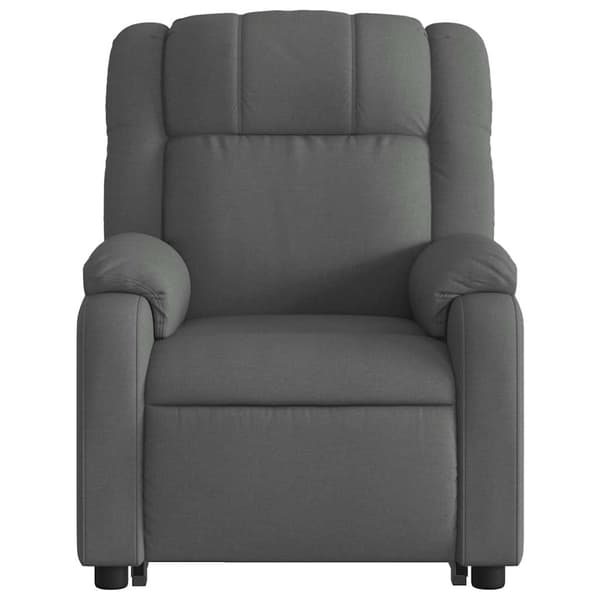 vidaXL Lyftbar massagefåtölj mörkgrå tyg