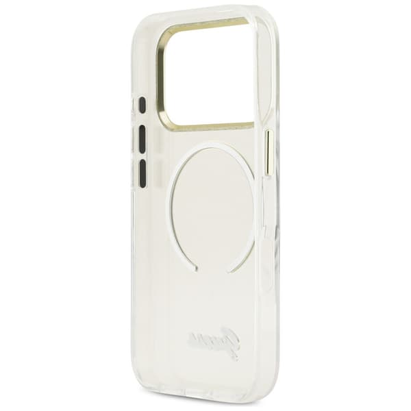 Guess IML Script Metal MagSafe-etui til iPhone 17 Pro Max – klart