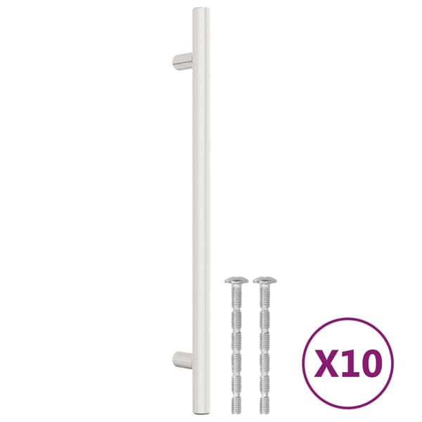 vidaXL skabsgreb, 10 stk., sølv, 192 mm, rustfrit stål
