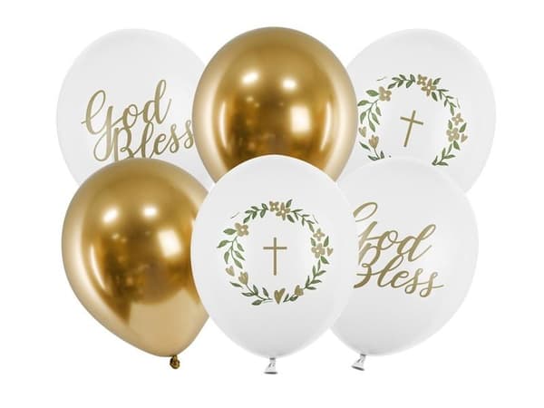 Ilmapallot 30 cm God Bless mix 6 kpl