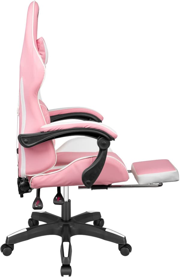 Kruger & Matz GX-150 Vit/Rosa Gamingstol