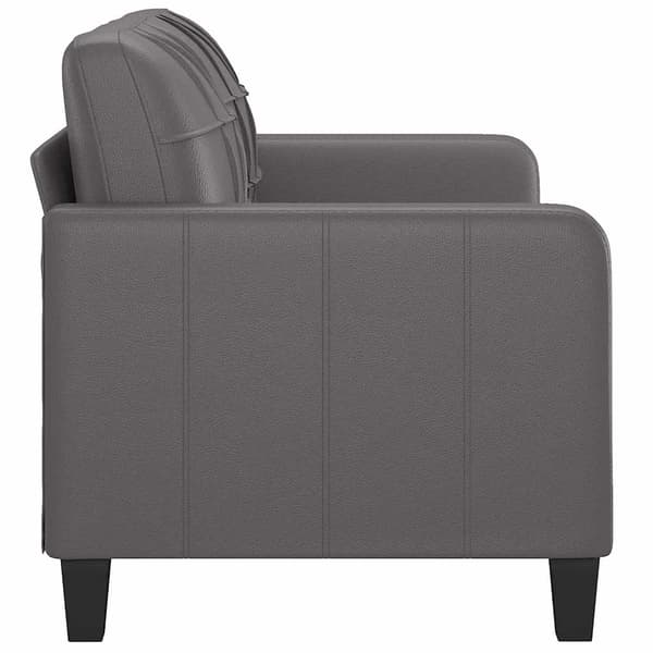 vidaXL 2-sitssoffa, grå, 140 cm, konstläder
