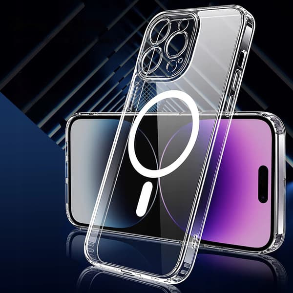 Etui til iPhone 15 Pro STØDBAR CLEAR Etui PLECKI + 9H Glas