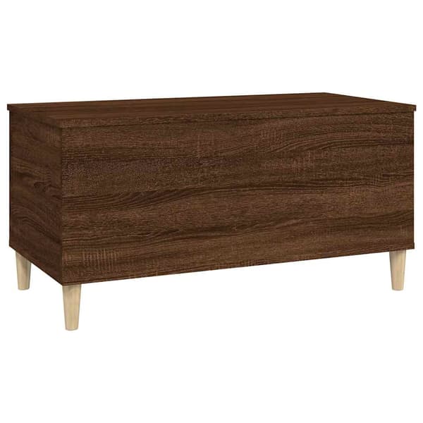 vidaXL sofabord brunt egetræ 90x44,5x45 cm