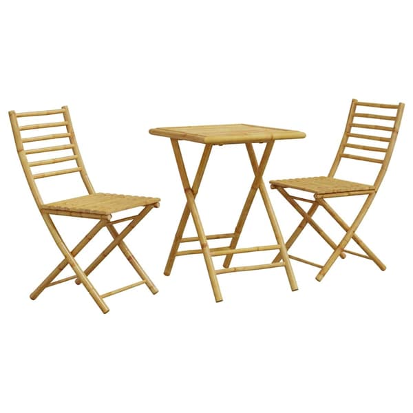 vidaXL 3-osainen bistrokalustesetti, bambu