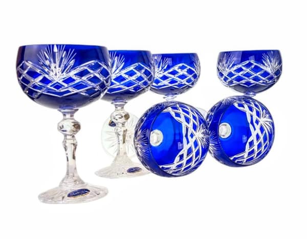 Koboltkrystal Champagneglas 150ml Ananas