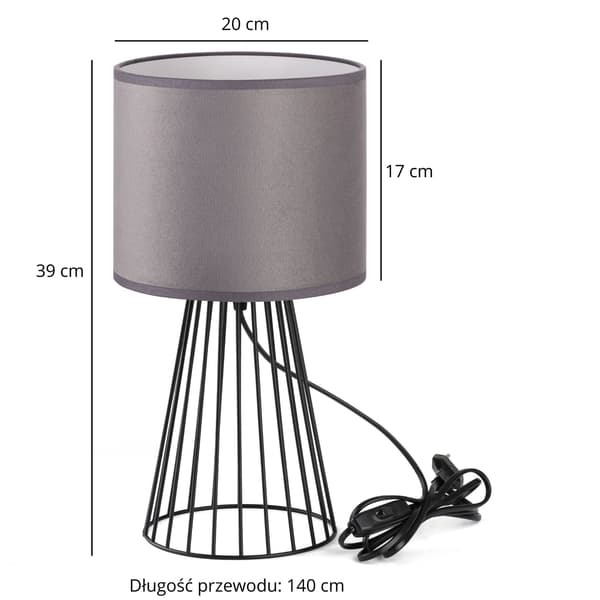 Tornado ASBG-lampa, grå sammet