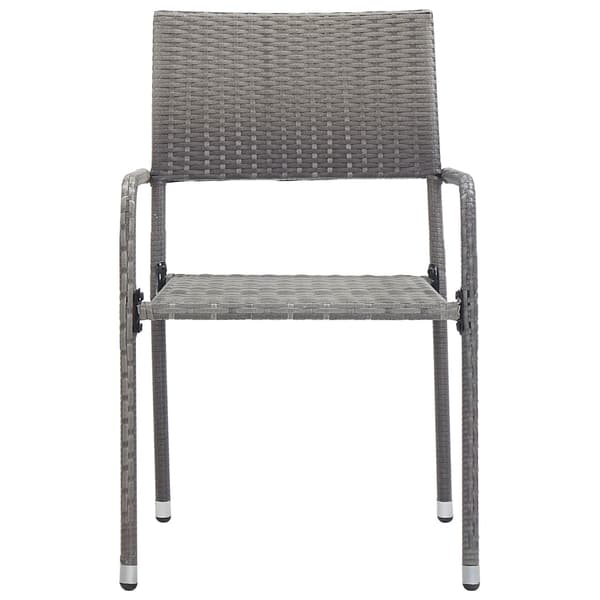 vidaXL havestole, sæt med 6, stabelbare, grå, polyrattan