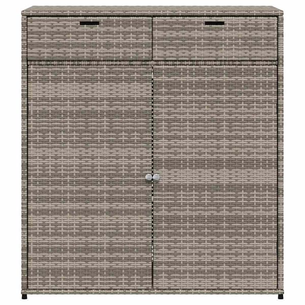 vidaXL Puutarhakaappi, Harmaa, 105x55x113 cm, Polyrottinki