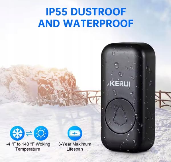 Kerui Home Langaton Ovikello 433mhz