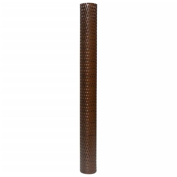 vidaXL balkonskærm brun og sort 500x80 cm polyrattan