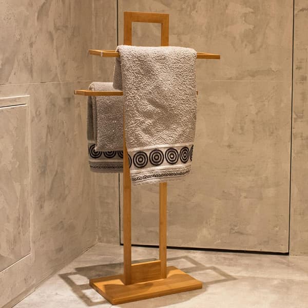 Håndklædestativ i bambus, 85 cm