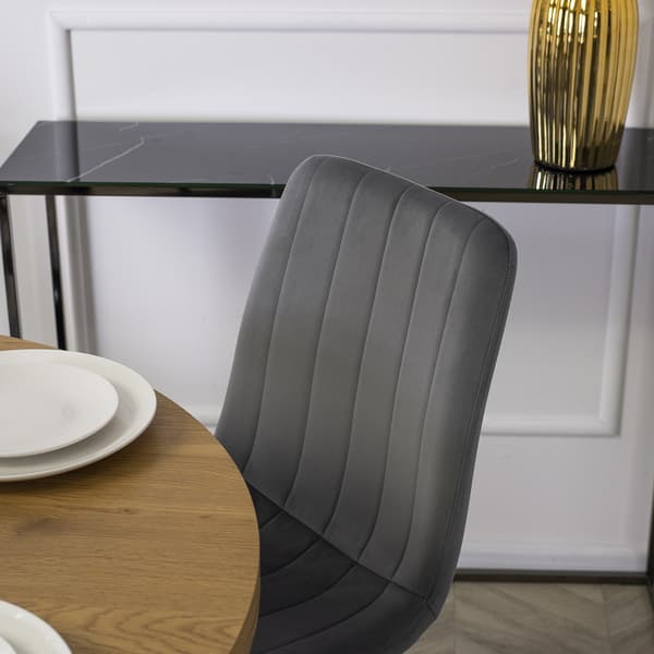 IBIS Polstret Spisestol Grå Velour Moderne Loft